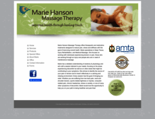 mariehansonmassage.com screenshot