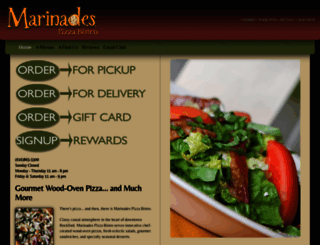 marinadespizzabistro.com screenshot