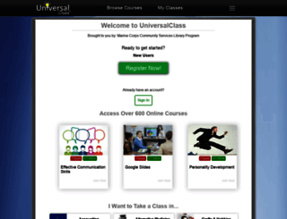marinecorpsva.universalclass.com screenshot