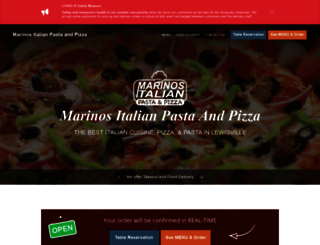 marinositalianpastapizza.com screenshot