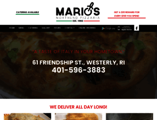 mariosnorthendpizza.com screenshot