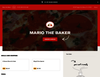 mariothebakerpizza.com screenshot