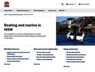 maritime.nsw.gov.au screenshot