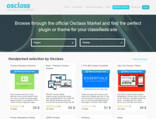 market.osclass.org screenshot