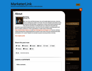 marketerlink.wordpress.com screenshot