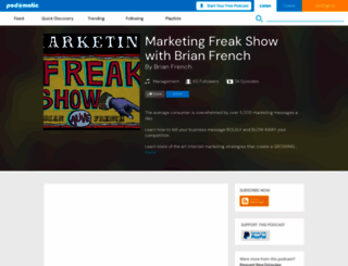 marketing-freak-brian-french.podomatic.com screenshot
