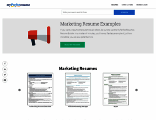 marketing.myperfectresume.com screenshot