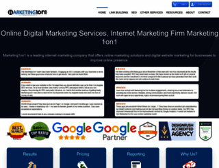 marketing1on1.com screenshot