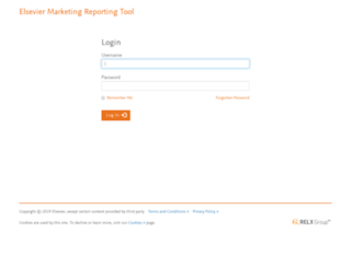 marketingreportingtool.elsevier.com screenshot