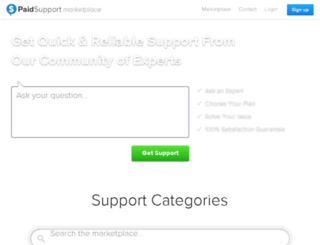 marketplace.paidsupport.com screenshot