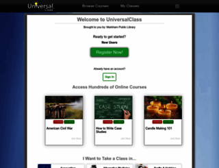 markhamon.universalclass.com screenshot