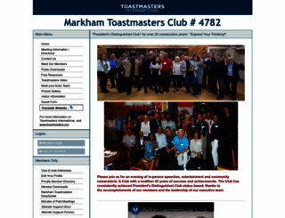 markhamtoastmasters.com screenshot