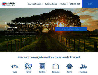 marklininsurance.com screenshot