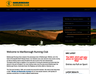 marlboroughrunningclub.org.uk screenshot