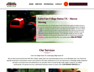 maroonmowing.com screenshot