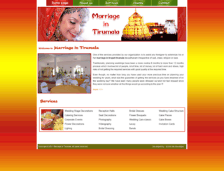 marriageintirumala.com screenshot