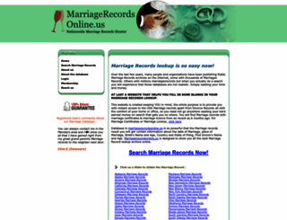 marriagerecordsonline.us screenshot