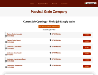 marshall-grain-company.ninjagig.com screenshot