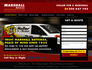 marshallbatteries.com.au screenshot