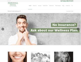 marshalldentalva.com screenshot