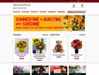 marshallfloralmn.com screenshot