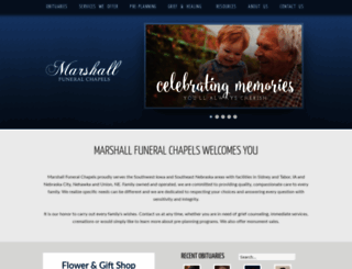 marshallfuneral.com screenshot