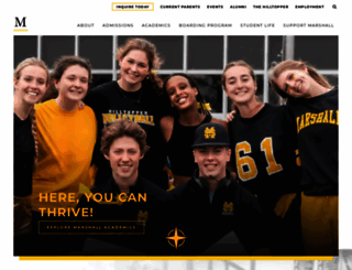 marshallschool.org screenshot