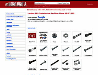 marshallshardware.com screenshot
