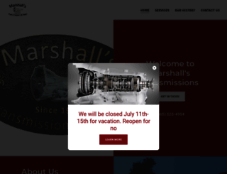 marshallstransmissions.com screenshot