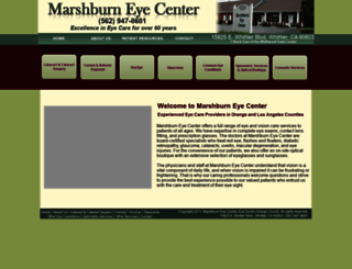 marshburneyecenter.com screenshot