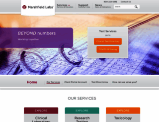 marshfieldlabs.org screenshot