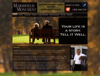 marshfieldmonument.com screenshot