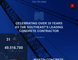 martinconcrete.com screenshot