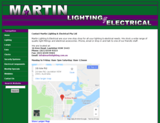 martinlighting.com.au screenshot