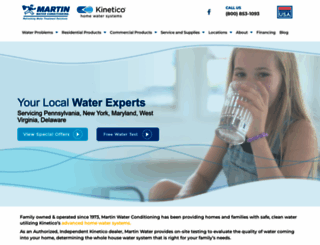 martinwater.com screenshot
