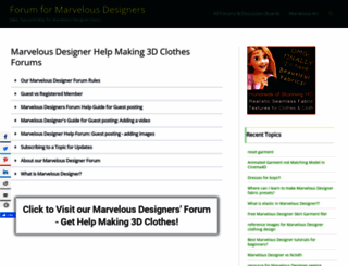 marvelousdesigners.com screenshot