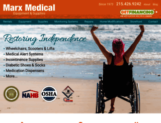 marxmedicalequipment.com screenshot