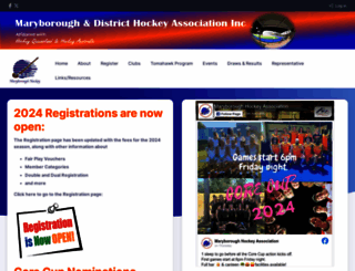 maryboroughhockey.asn.au screenshot