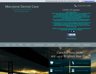 marylanddentalcare.com screenshot