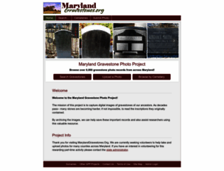 marylandgravestones.org screenshot