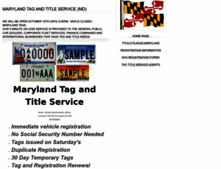 marylandtagandtitle.net screenshot
