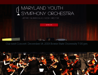 marylandyouthsymphonyorchestra.org screenshot