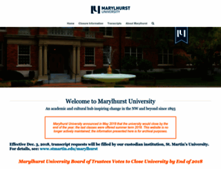 marylhurst.edu screenshot