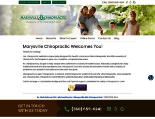 marysvillechiropractic.com screenshot