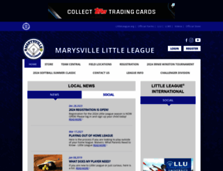 marysvillelittleleague.com screenshot