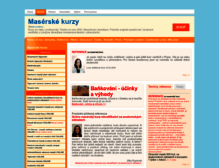 masaze-kurzy.cz screenshot