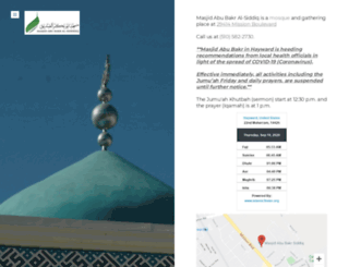 masjidabubakralsiddiq.org screenshot