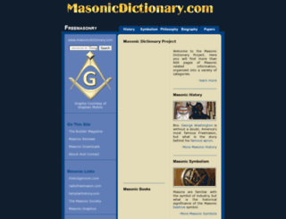 masonicdictionary.com screenshot