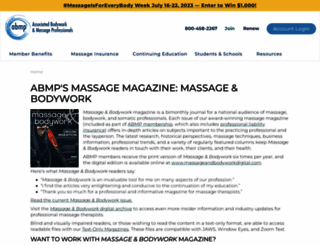 massageandbodywork.com screenshot