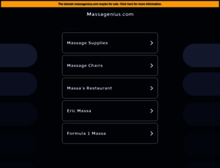 massagenius.com screenshot